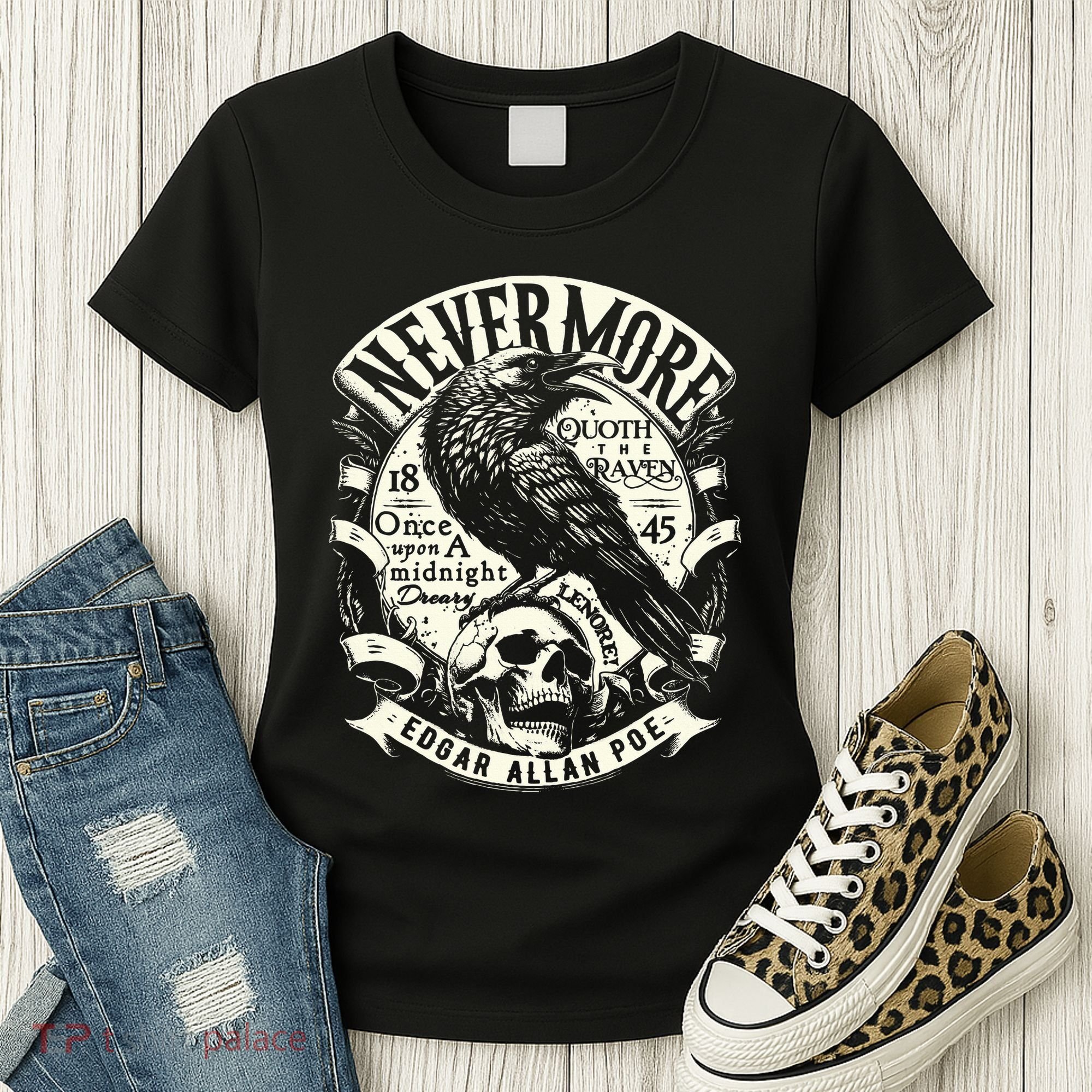 Edgar Allan Poe Quoth The Raven Women's T-Shirt