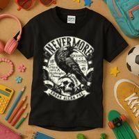 Edgar Allan Poe Quoth The Raven Kids T-Shirt thumb 3