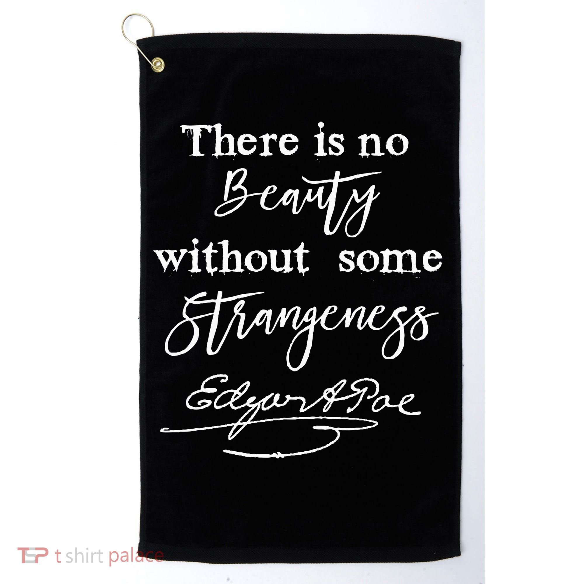 Edgar Allan Poe Writer Art Literary Gifts Gothic Bookworm Golf Towel