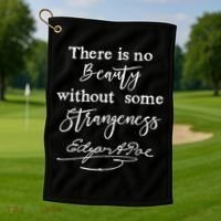Edgar Allan Poe Writer Art Literary Gifts Gothic Bookworm Golf Towel thumb 1
