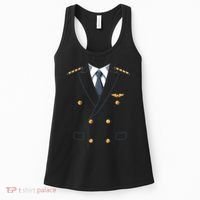 Easy Airline Pilot Costume Pilot Body Headless Pilot Costume Women's Tank Top thumb 0