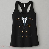 Easy Airline Pilot Costume Pilot Body Headless Pilot Costume Women's Tank Top thumb 3