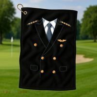 Easy Airline Pilot Costume Pilot Body Headless Pilot Costume Golf Towel thumb 1