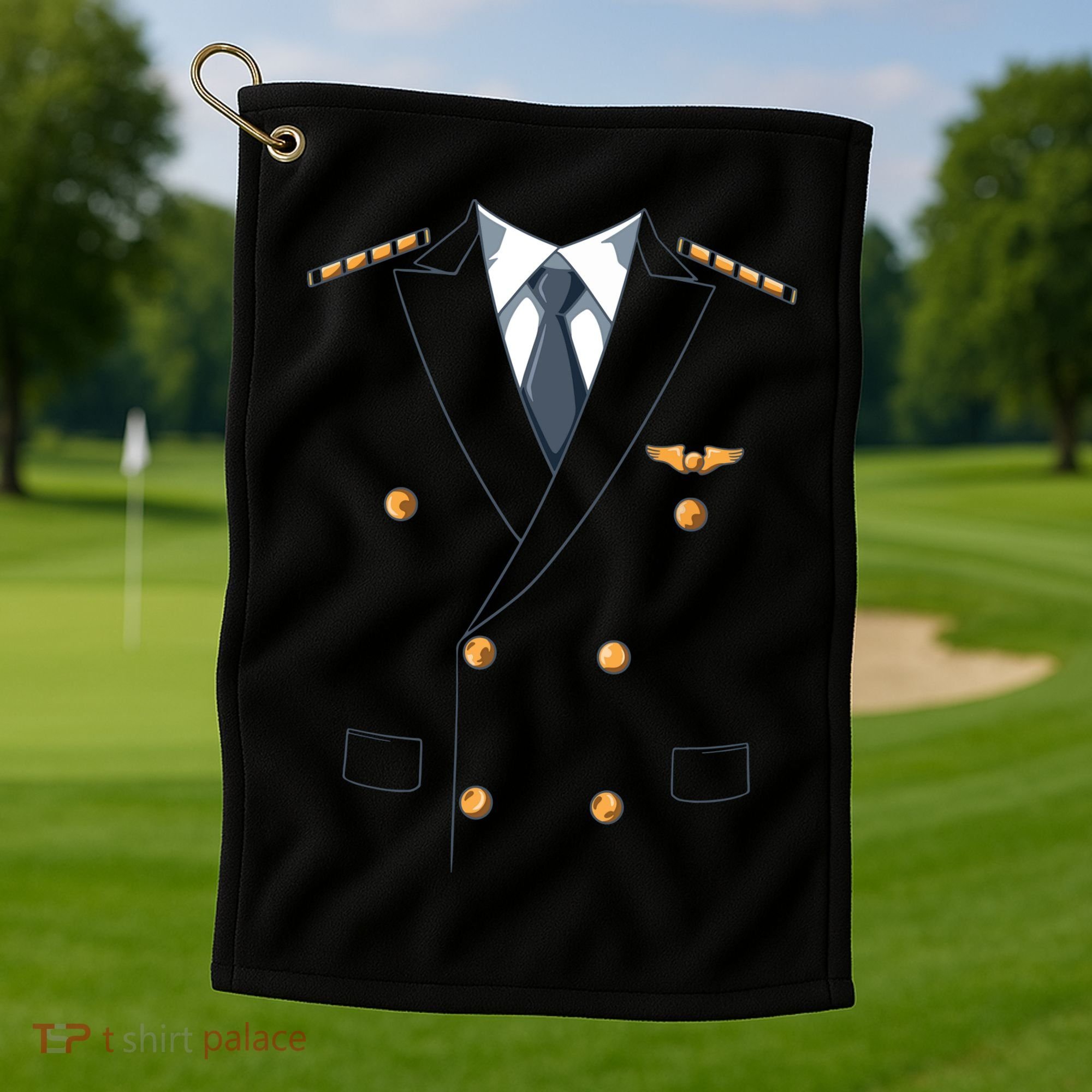 Easy Airline Pilot Costume Pilot Body Headless Pilot Costume Golf Towel