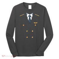 Easy Airline Pilot Costume Pilot Body Headless Pilot Costume Long Sleeve Shirt thumb 0