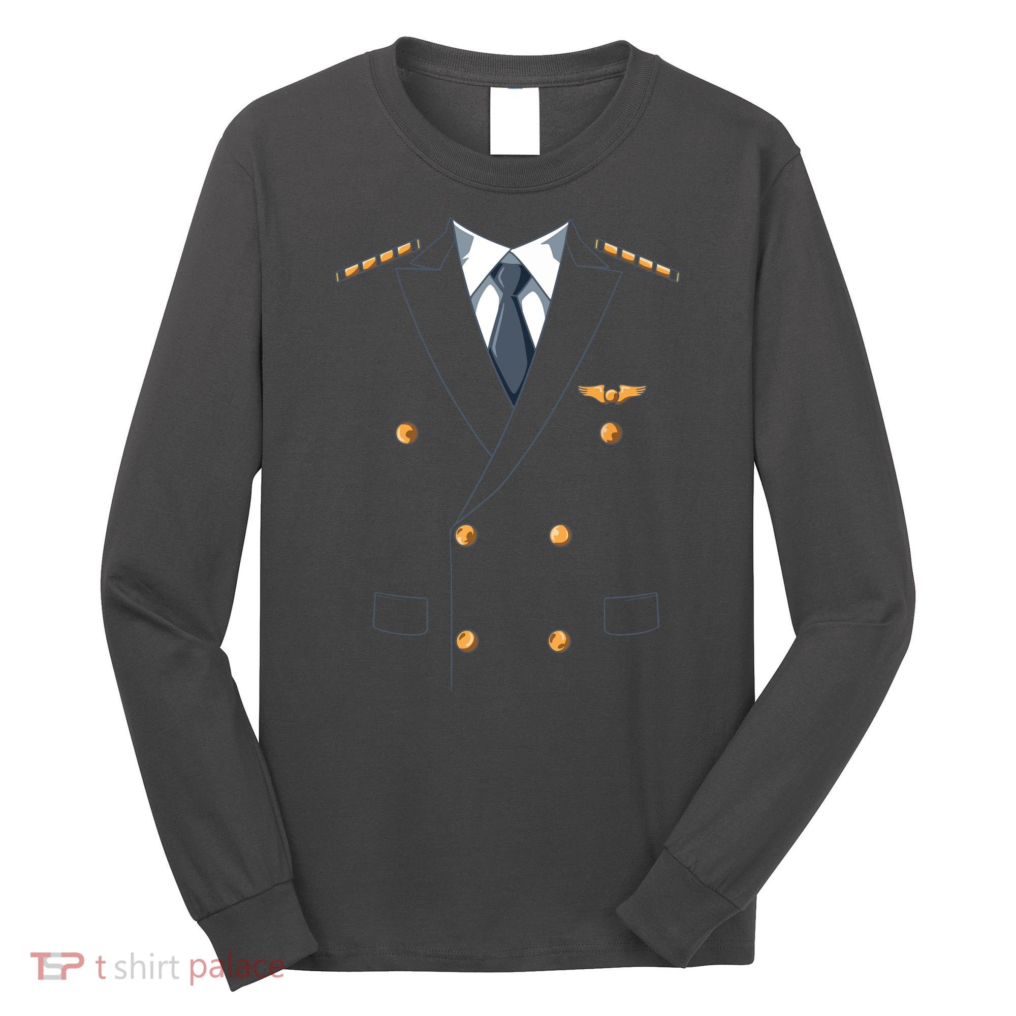 Easy Airline Pilot Costume Pilot Body Headless Pilot Costume Long Sleeve Shirt