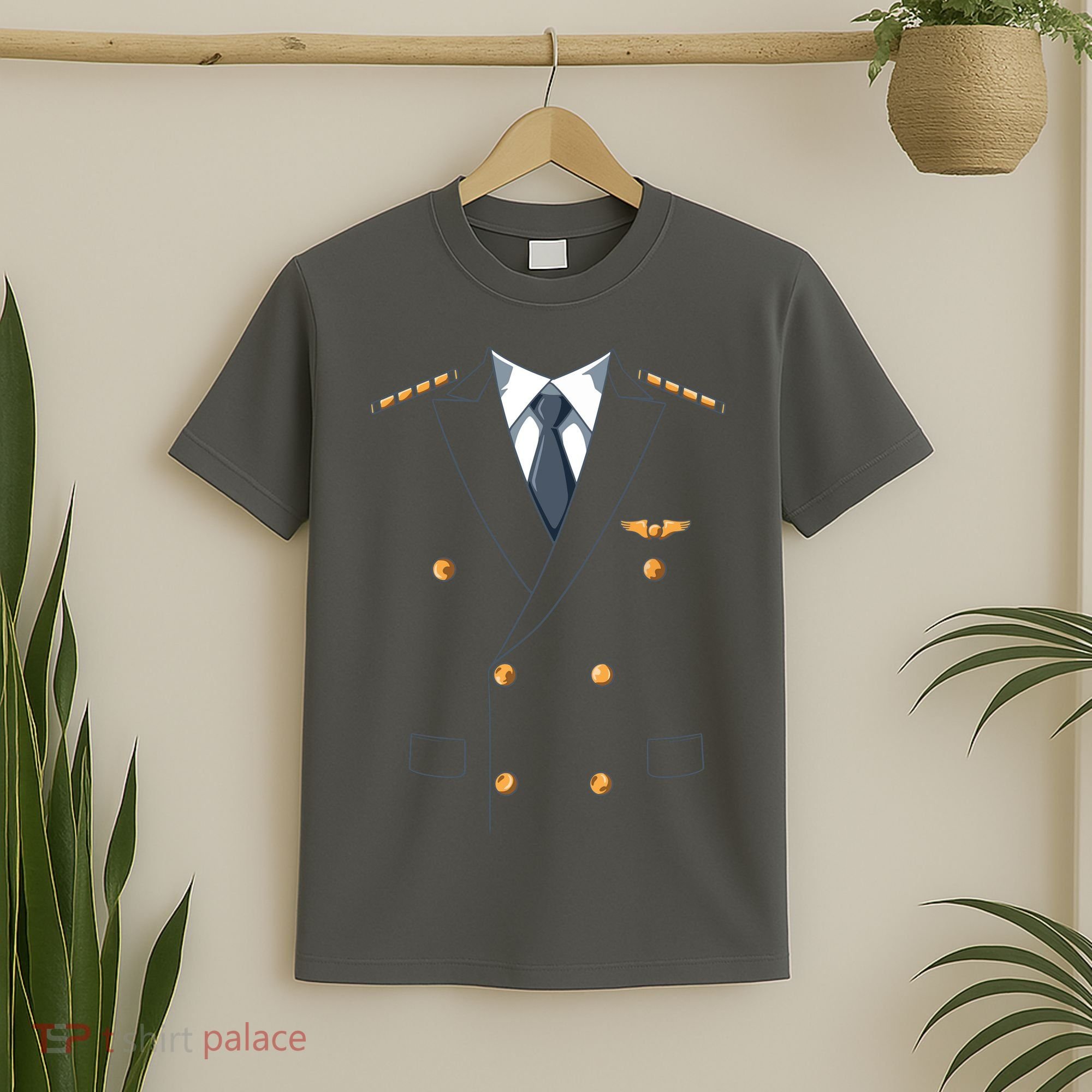 Easy Airline Pilot Costume Pilot Body Headless Pilot Costume T-Shirt