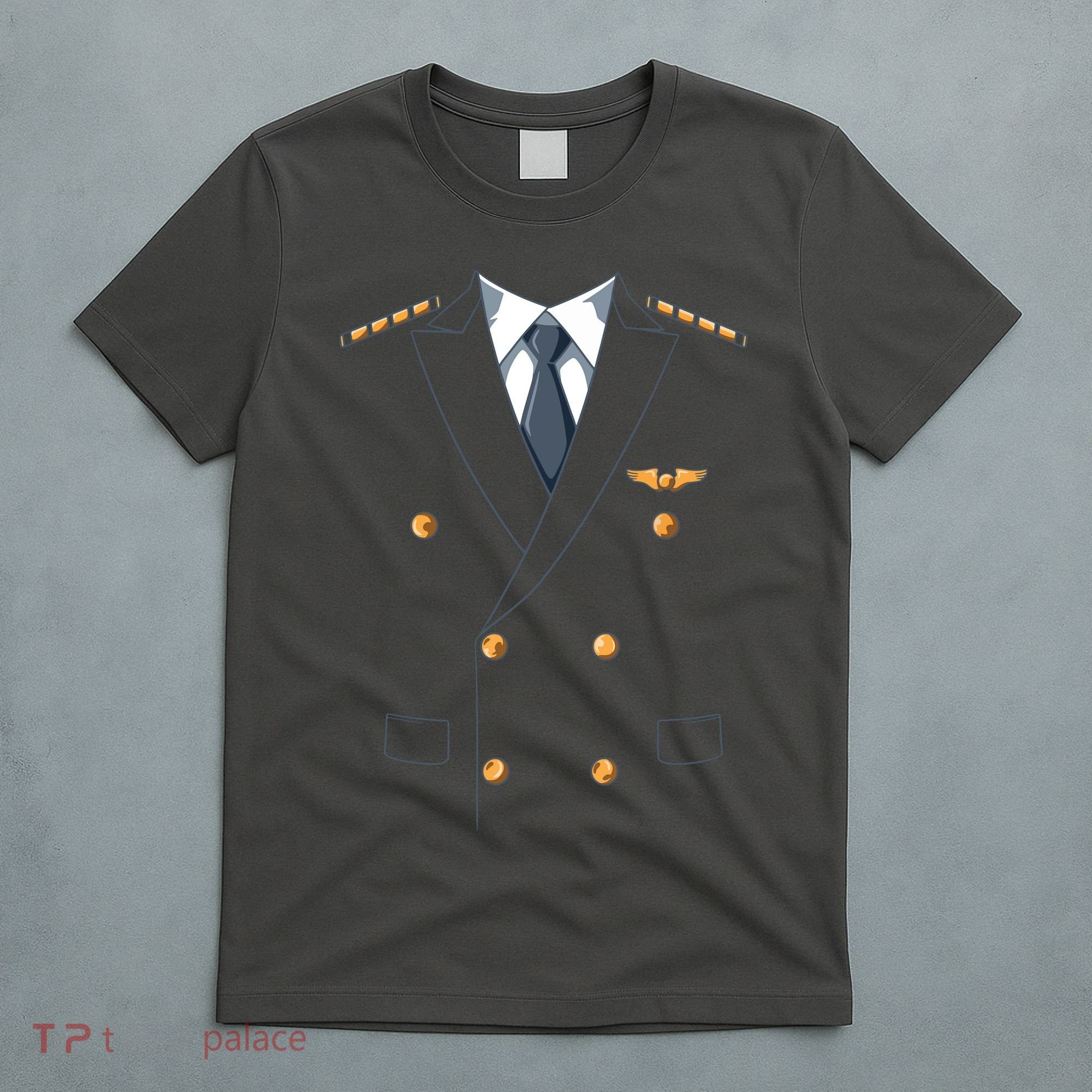 Easy Airline Pilot Costume Pilot Body Headless Pilot Costume T-Shirt