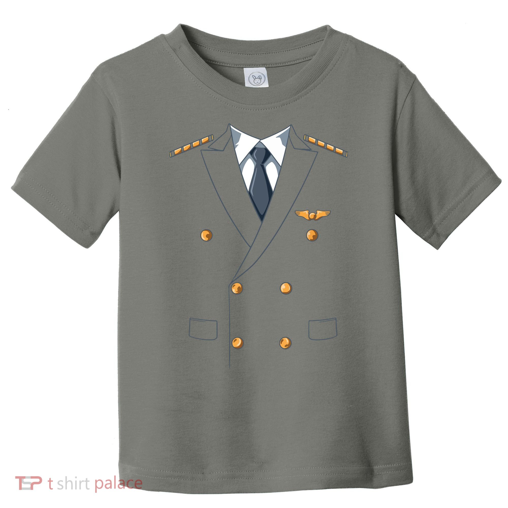 Easy Airline Pilot Costume Pilot Body Headless Pilot Costume Toddler T-Shirt