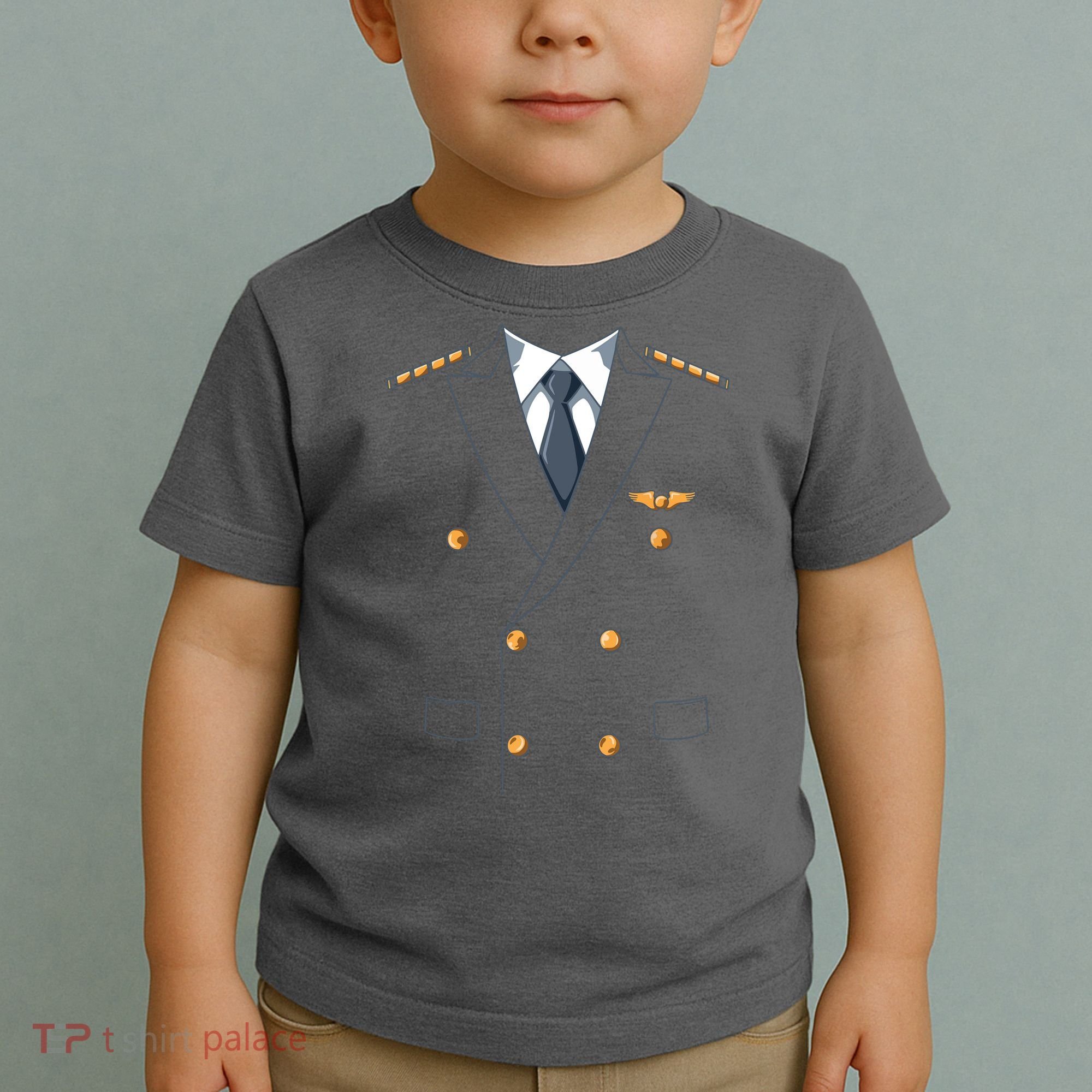 Easy Airline Pilot Costume Pilot Body Headless Pilot Costume Toddler T-Shirt