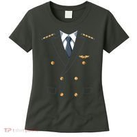 Easy Airline Pilot Costume Pilot Body Headless Pilot Costume Women's T-Shirt thumb 0