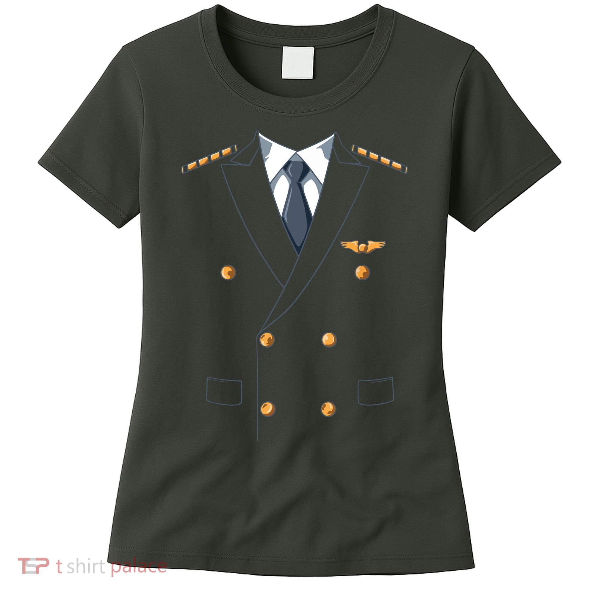 Easy Airline Pilot Costume Pilot Body Headless Pilot Costume Women's T-Shirt