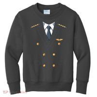 Easy Airline Pilot Costume Pilot Body Headless Pilot Costume Kids Sweatshirt thumb 0