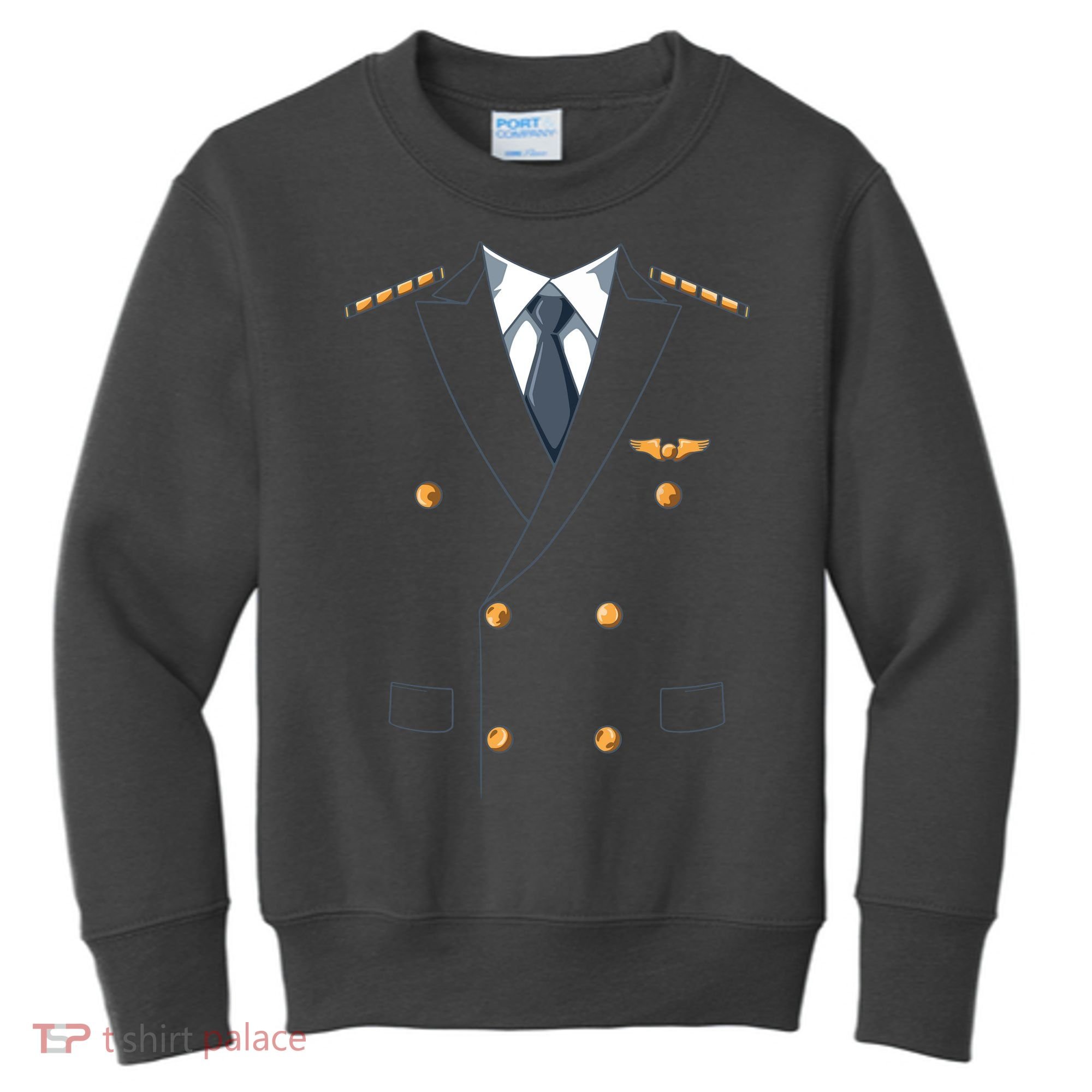 Easy Airline Pilot Costume Pilot Body Headless Pilot Costume Kids Sweatshirt