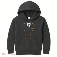 Easy Airline Pilot Costume Pilot Body Headless Pilot Costume Kids Hoodie thumb 0