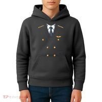 Easy Airline Pilot Costume Pilot Body Headless Pilot Costume Kids Hoodie thumb 4