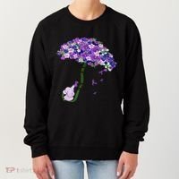 Elephant Alzheimers Purple Flower I Will Remember For You Women's Sweatshirt thumb 0