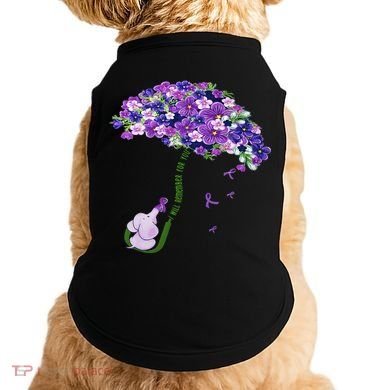Elephant Alzheimers Purple Flower I Will Remember For You Doggie Tank