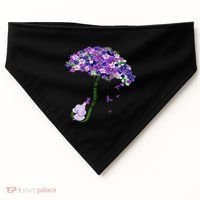 Elephant Alzheimers Purple Flower I Will Remember For You USA-Made Doggie Bandana thumb 0