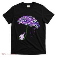 Elephant Alzheimers Purple Flower I Will Remember For You T-Shirt thumb 0