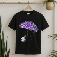 Elephant Alzheimers Purple Flower I Will Remember For You T-Shirt thumb 2