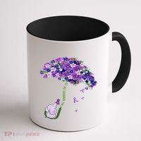 Elephant Alzheimers Purple Flower I Will Remember For You Coffee Mug thumb 1
