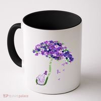 Elephant Alzheimers Purple Flower I Will Remember For You Coffee Mug thumb 0
