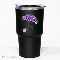 Elephant Alzheimers Purple Flower I Will Remember For You Tumbler thumb 0