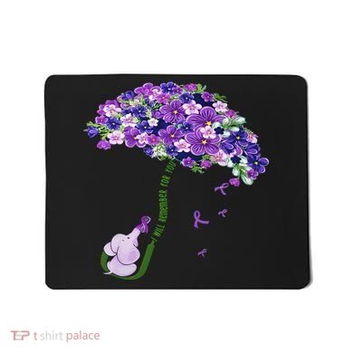 Elephant Alzheimers Purple Flower I Will Remember For You Mousepad
