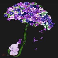 Elephant Alzheimers Purple Flower I Will Remember For You Mousepad thumb 1