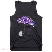 Elephant Alzheimers Purple Flower I Will Remember For You Tank Top thumb 0