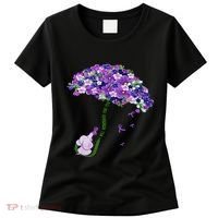 Elephant Alzheimers Purple Flower I Will Remember For You Women's T-Shirt thumb 0