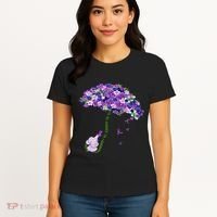 Elephant Alzheimers Purple Flower I Will Remember For You Women's T-Shirt thumb 4