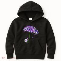 Elephant Alzheimers Purple Flower I Will Remember For You Kids Hoodie thumb 0