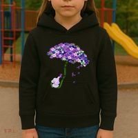 Elephant Alzheimers Purple Flower I Will Remember For You Kids Hoodie thumb 3