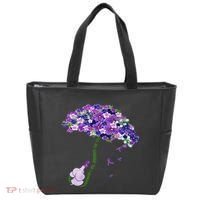 Elephant Alzheimers Purple Flower I Will Remember For You Tote Bag thumb 0