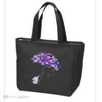 Elephant Alzheimers Purple Flower I Will Remember For You Tote Bag thumb 3