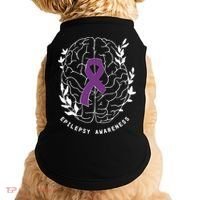 Epilepsy Awareness Ribbon Purple Epilepsy Brain Grahpic Doggie Tank thumb 0