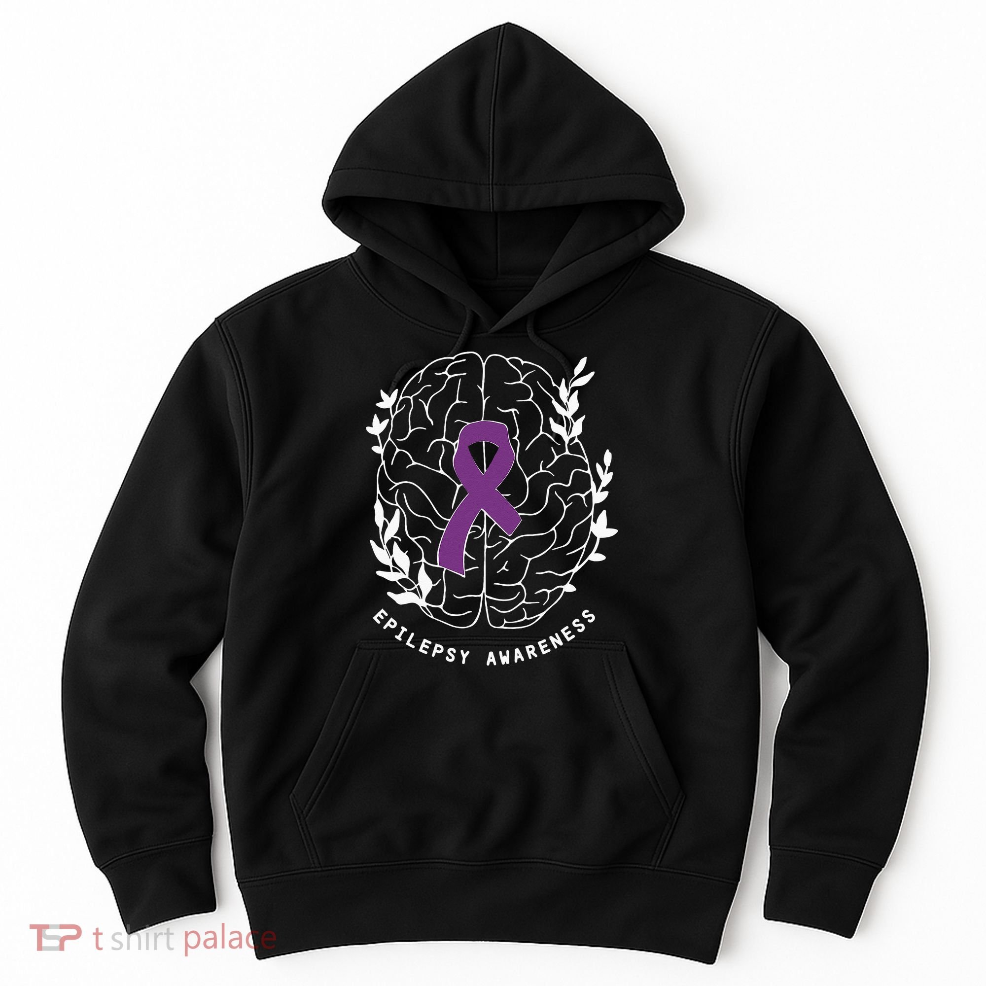 Epilepsy Awareness Ribbon Purple Epilepsy Brain Grahpic Hoodie