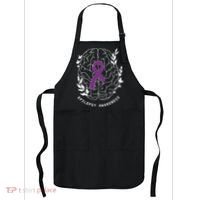 Epilepsy Awareness Ribbon Purple Epilepsy Brain Grahpic Apron thumb 0