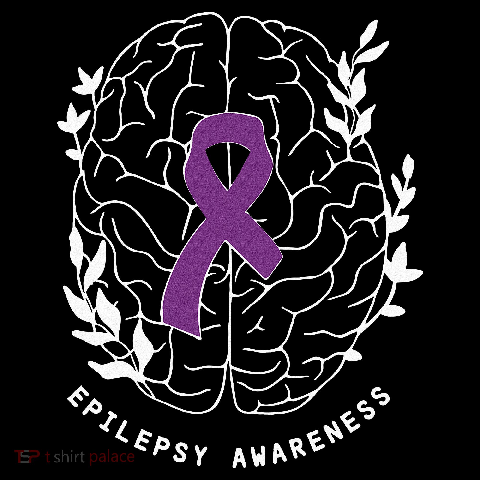 Epilepsy Awareness Ribbon Purple Epilepsy Brain Grahpic Women's Hoodie