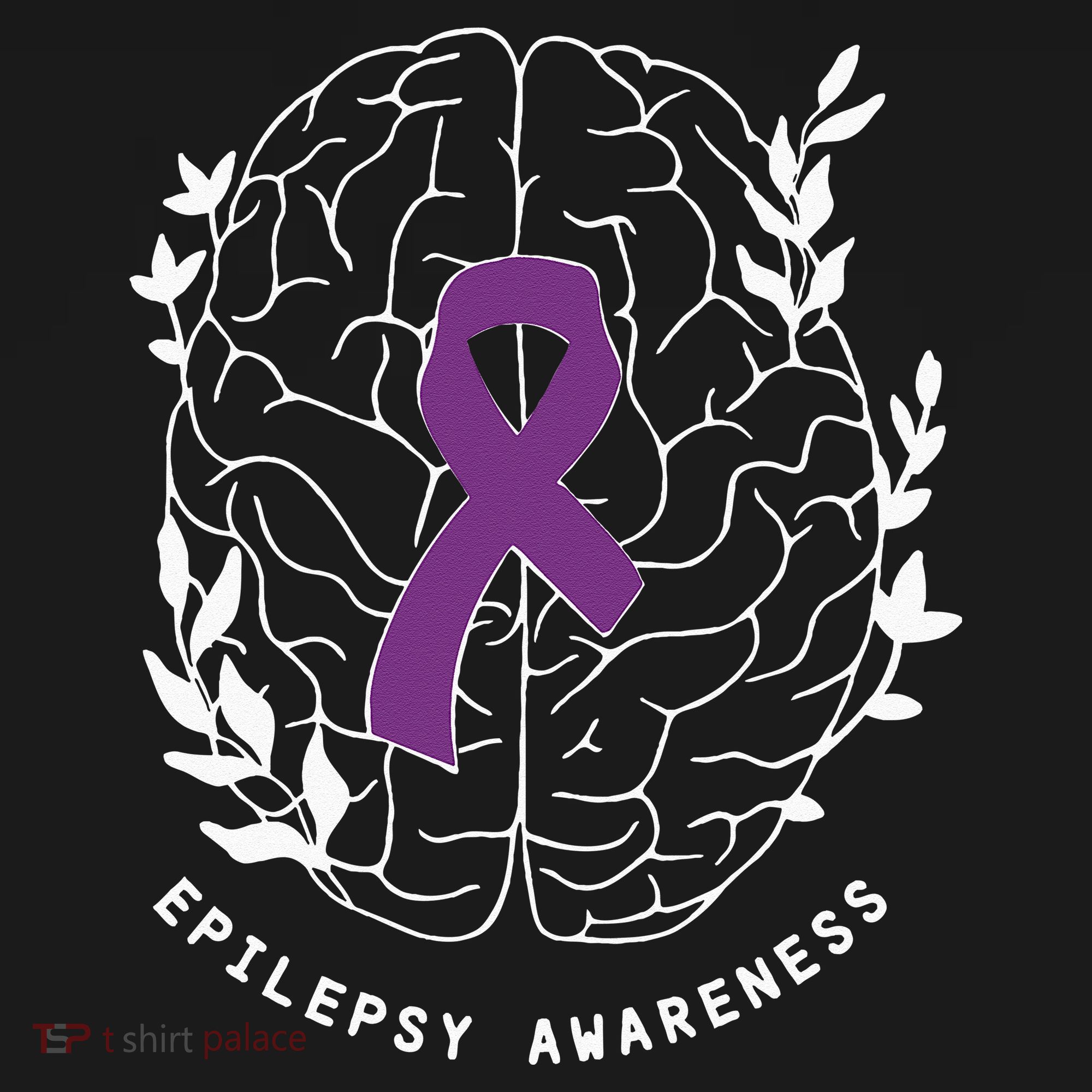 Epilepsy Awareness Ribbon Purple Epilepsy Brain Grahpic Women's T-Shirt