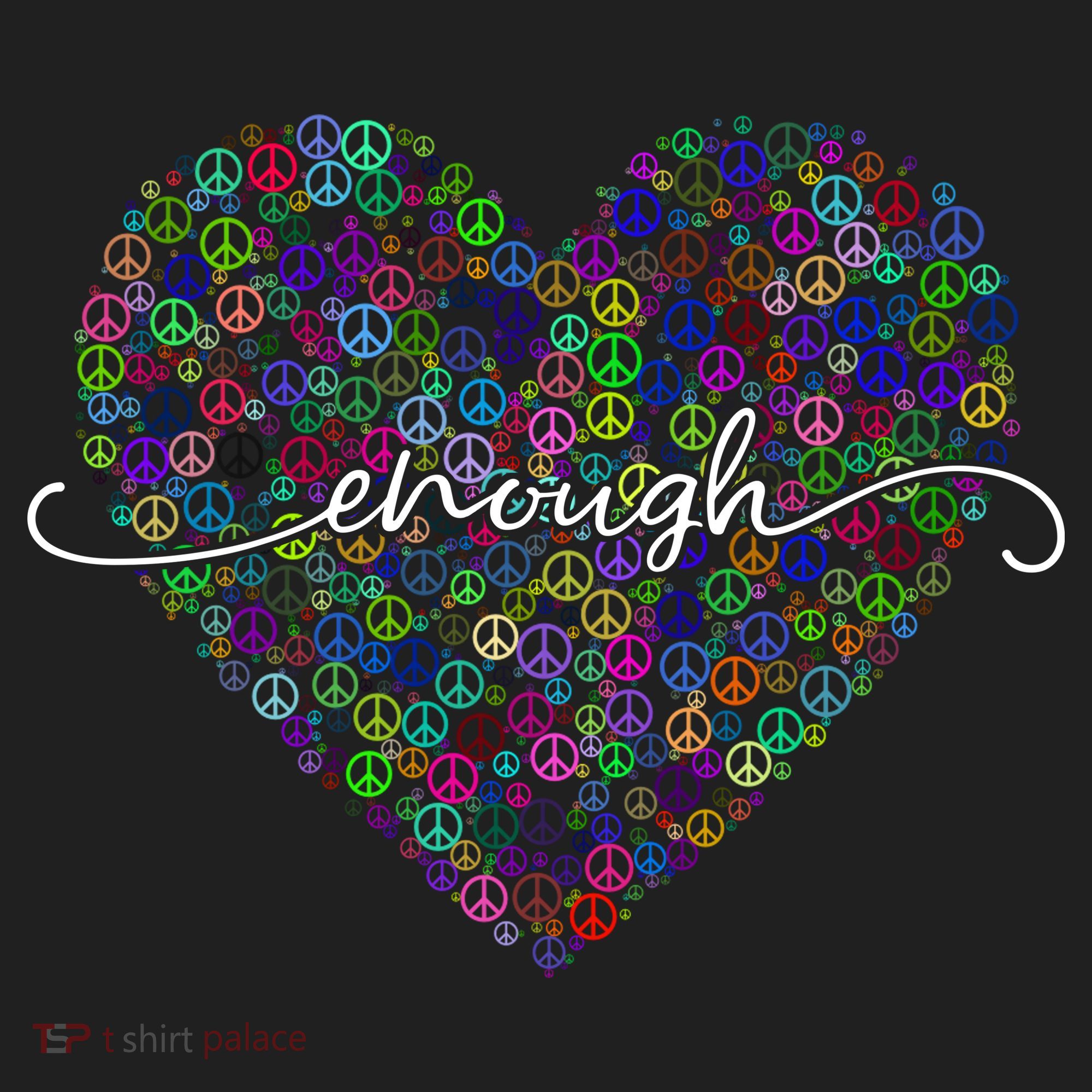 Enough Awareness Rainbow Peace Heart Women's Sweatshirt
