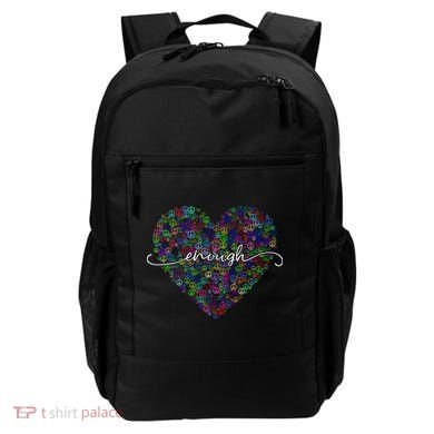 Enough Awareness Rainbow Peace Heart Backpack