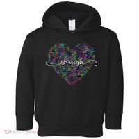 Enough Awareness Rainbow Peace Heart Toddler Hoodie thumb 0