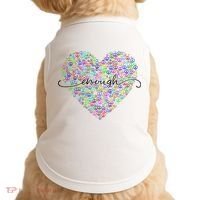 Enough Awareness Rainbow Peace Heart Doggie Tank thumb 0