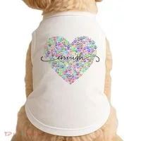 Enough Awareness Rainbow Peace Heart Doggie Tank thumb 0