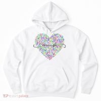 Enough Awareness Rainbow Peace Heart Hoodie thumb 0