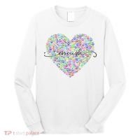Enough Awareness Rainbow Peace Heart Long Sleeve Shirt thumb 0