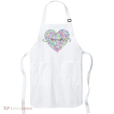 Enough Awareness Rainbow Peace Heart Apron